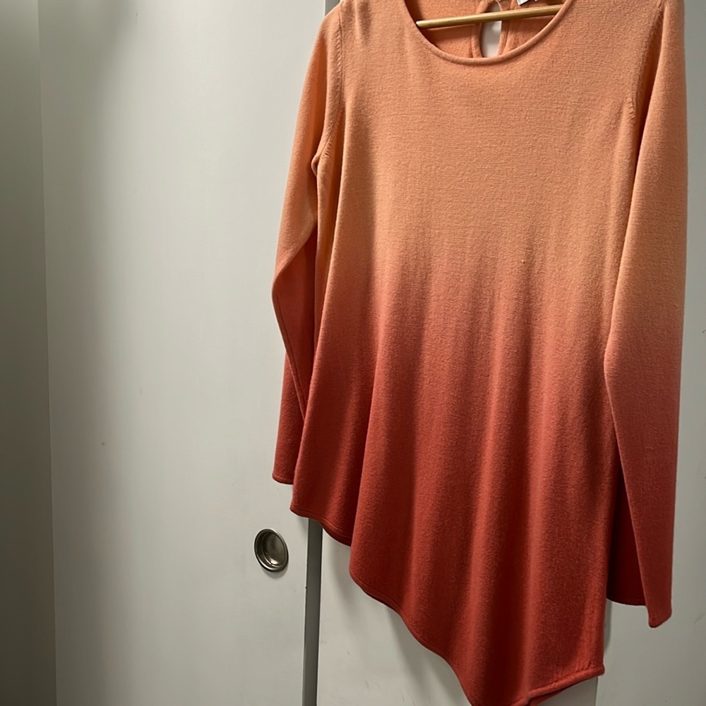 AVETTE peach long sleeve sweater, size XL